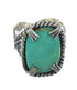 Genuine Sterling Silver Southwestern Turquoise Ring Size 7-3/4 RX62094